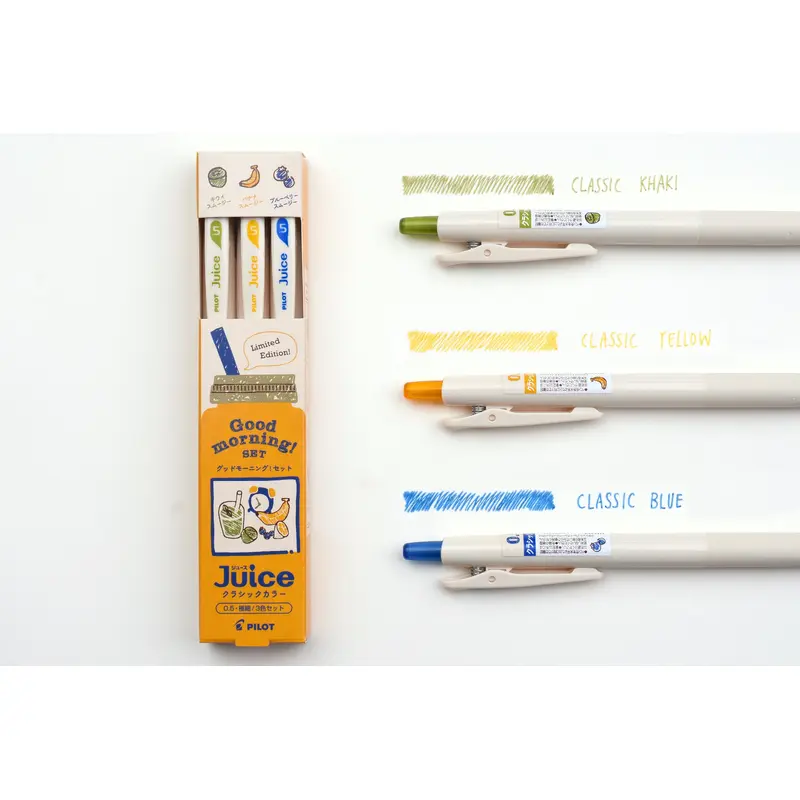 Pilot Juice Gel Pen - Classic Color Good Morning Set - Set of 3 - Limited Edition