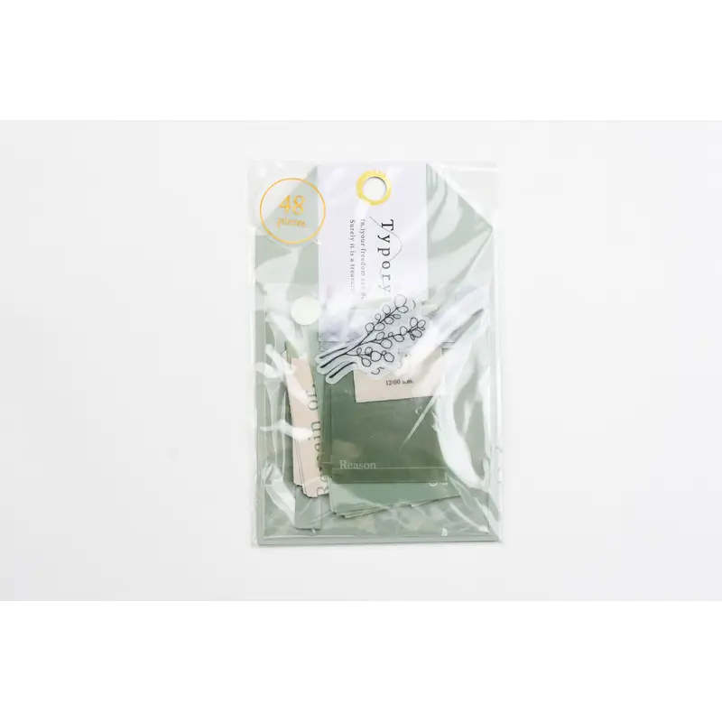 Q-Lia Typory Flake Stickers - Green