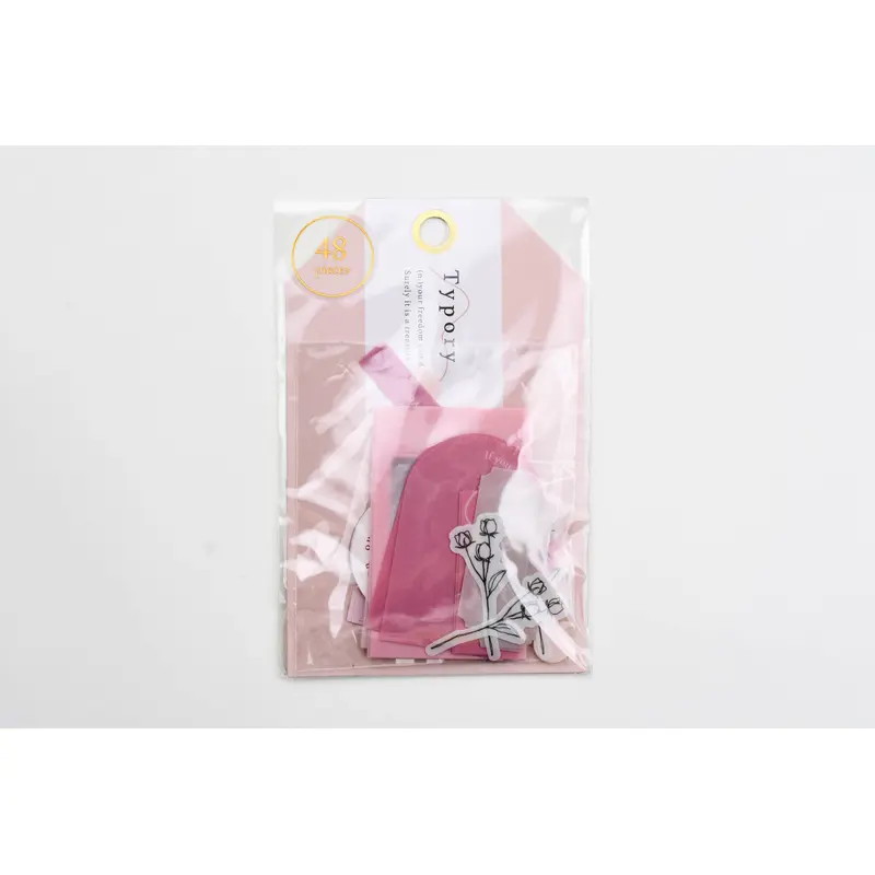 Q-Lia Typory Flake Stickers - Pink