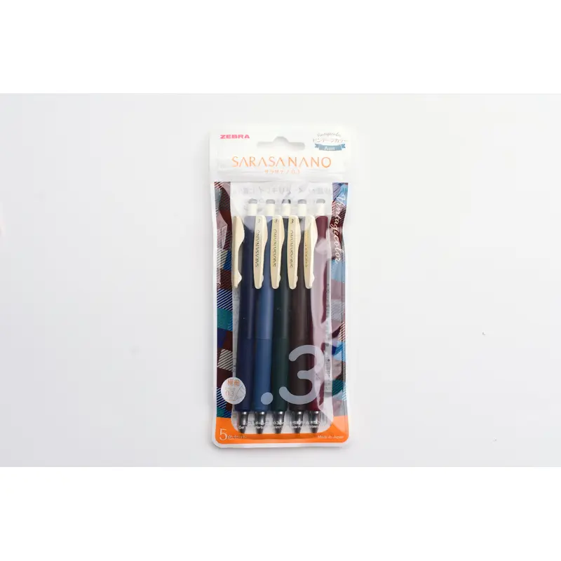 SARASA Nano - Vintage Color - 0.3mm - Set of 5 - A & B
