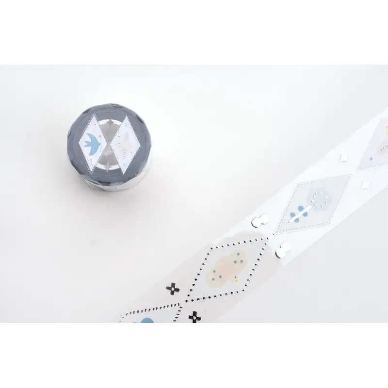 Yohand Studio Silver Foil Clear PET Tape - Bird and Flower