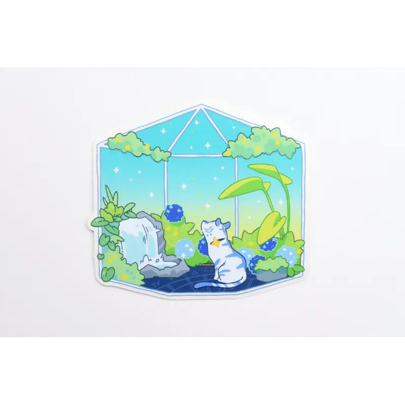 Ameruu Sticker - Water Tiger in Terrarium