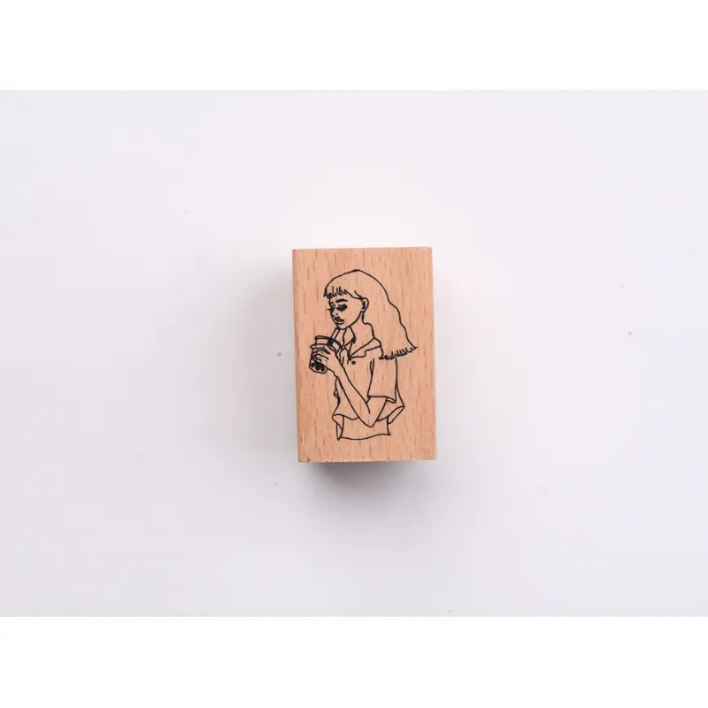 La Dolce Vita Rubber Stamp - Pearl Milk Tea Girl