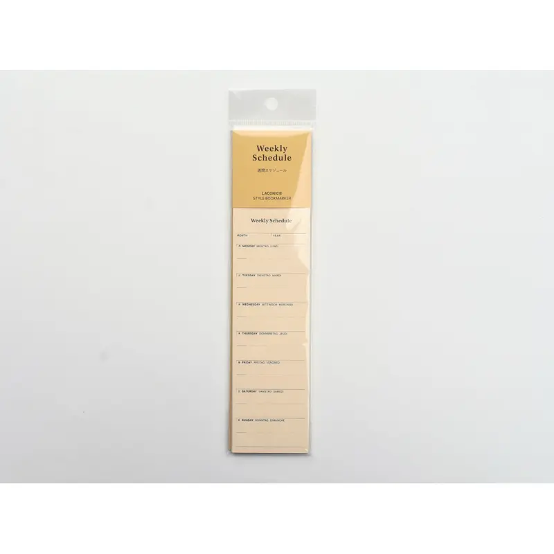 Laconic Style Bookmarker - Weekly