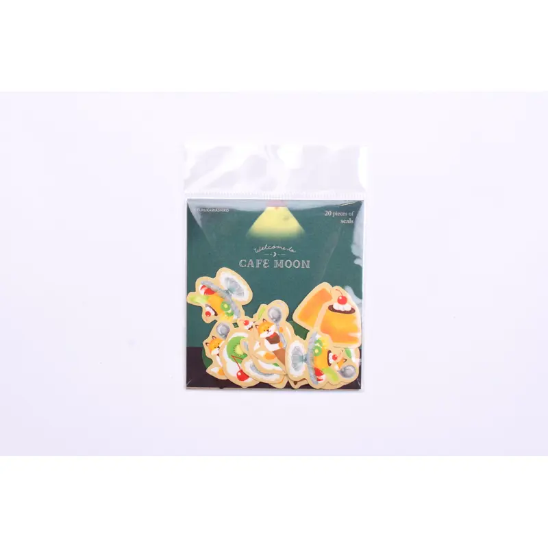 Furukawa Paper Deco Flake Sticker - Cafe Moon - Pudding a la Mode