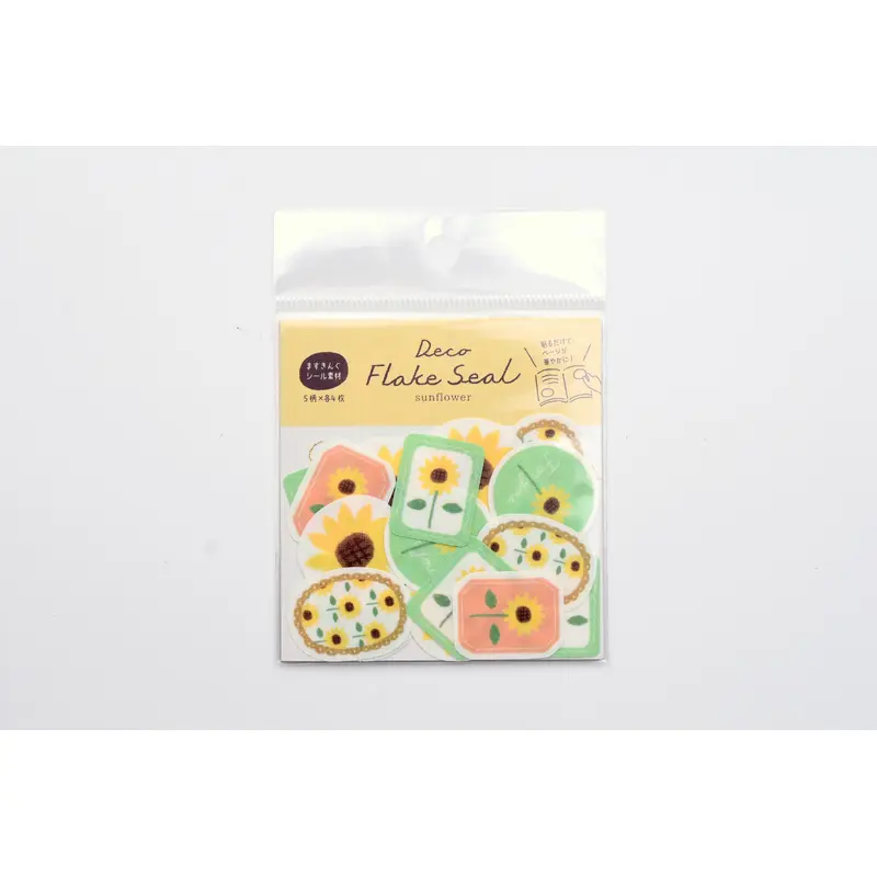 Furukawa Paper Deco Flake Sticker - Sunflower