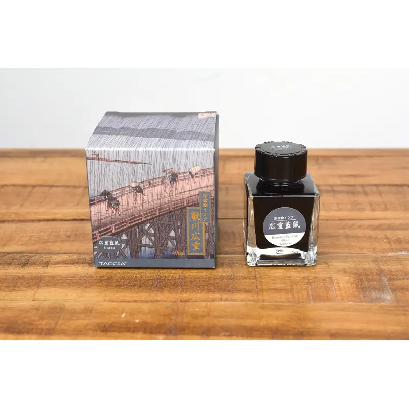 Taccia Ukiyo-e - Hiroshige - Ainezu (Blue Gray)