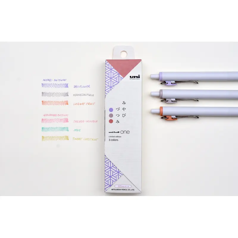 Uni-ball One - Japanese Taste - 0.38mm - Set of 3 - Limited Edition