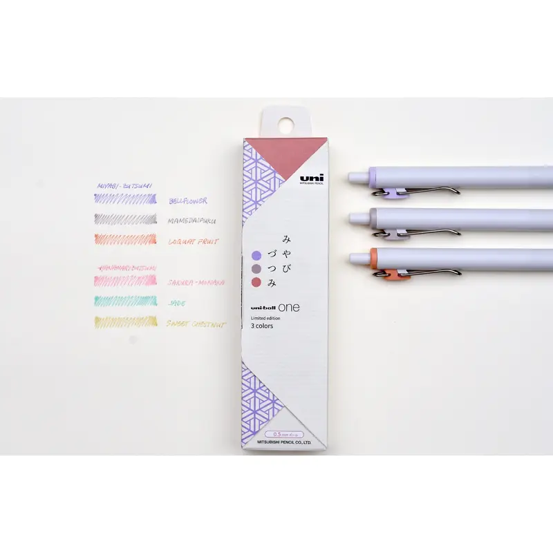 Uni-ball One - Japanese Taste - 0.5mm - Set of 3 - Limited Edition