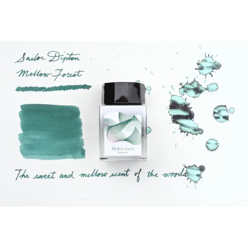 Sailor Dipton Shimmering Ink - Mellow forest - 20mL Bottle