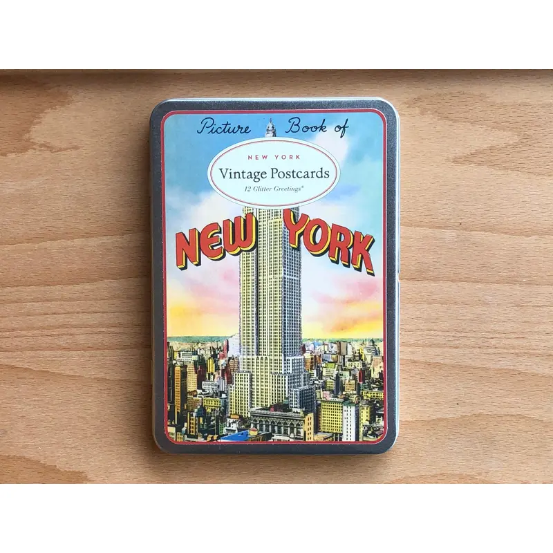 New York City Glitter Vintage Postcards