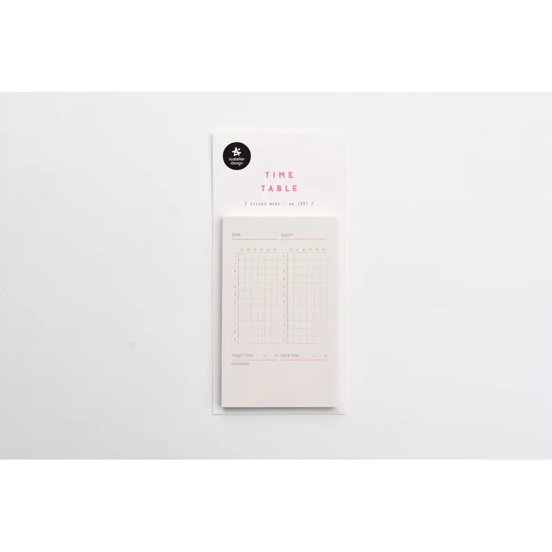 Suatelier - Sticky Memo - Time Table