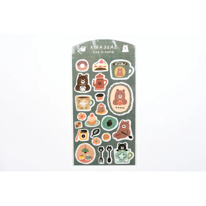 Furukawa Kira Seal Sticker - Cup and Bear