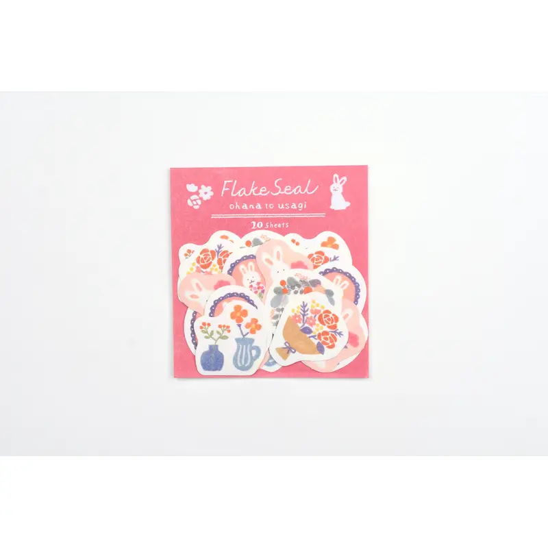 Furukawa Paper Flake Stickers - Flower and Rabbit