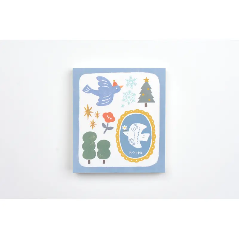 Furukawa Paper Memo Pad - Sparkle and Bird