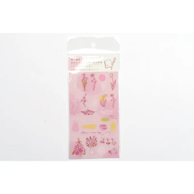Furukawa Planner Collage Sticker - Pink Flower