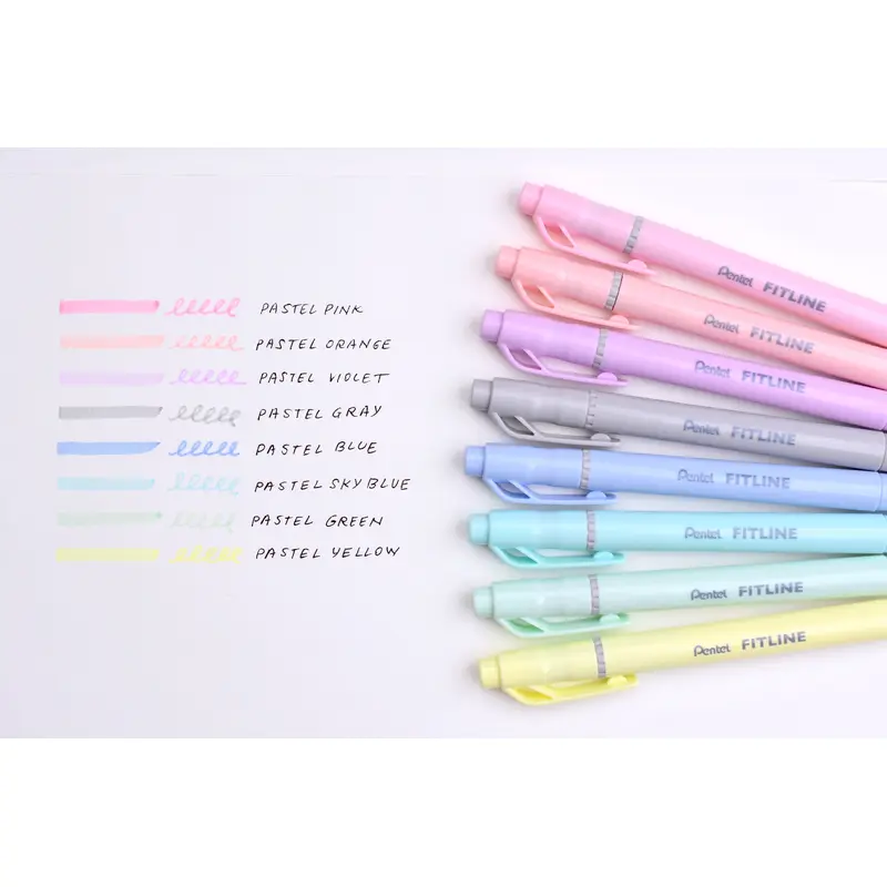 Pentel Fitline Double-Sided Highlighter - Pastels