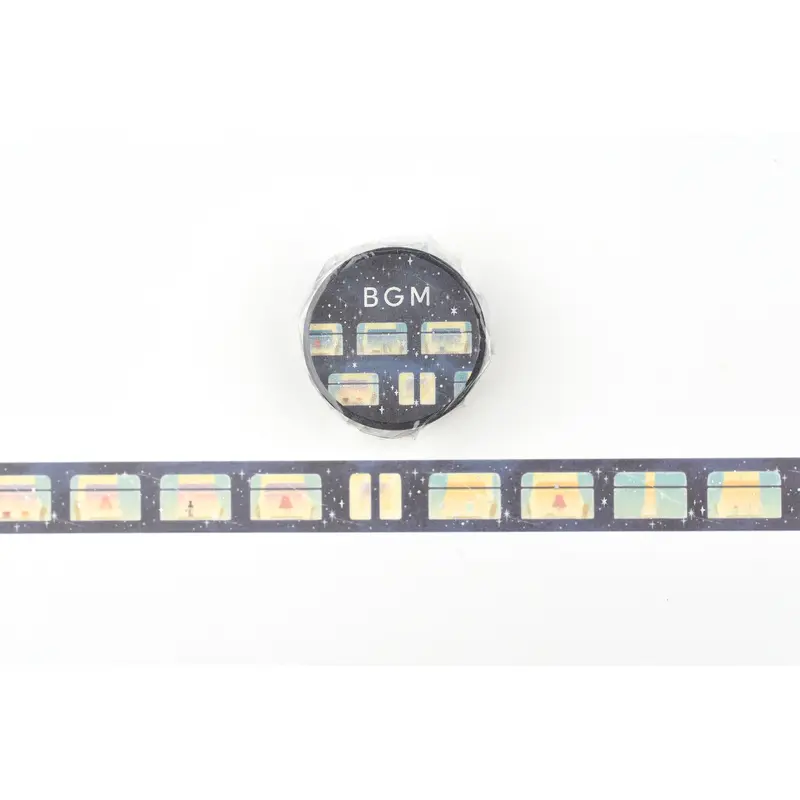BGM Life Washi Tape - Foil Stamping - Sleeping Train in the Stars
