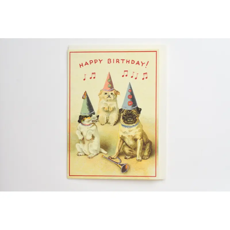 Happy Birthday Three Dogs Greeting Card