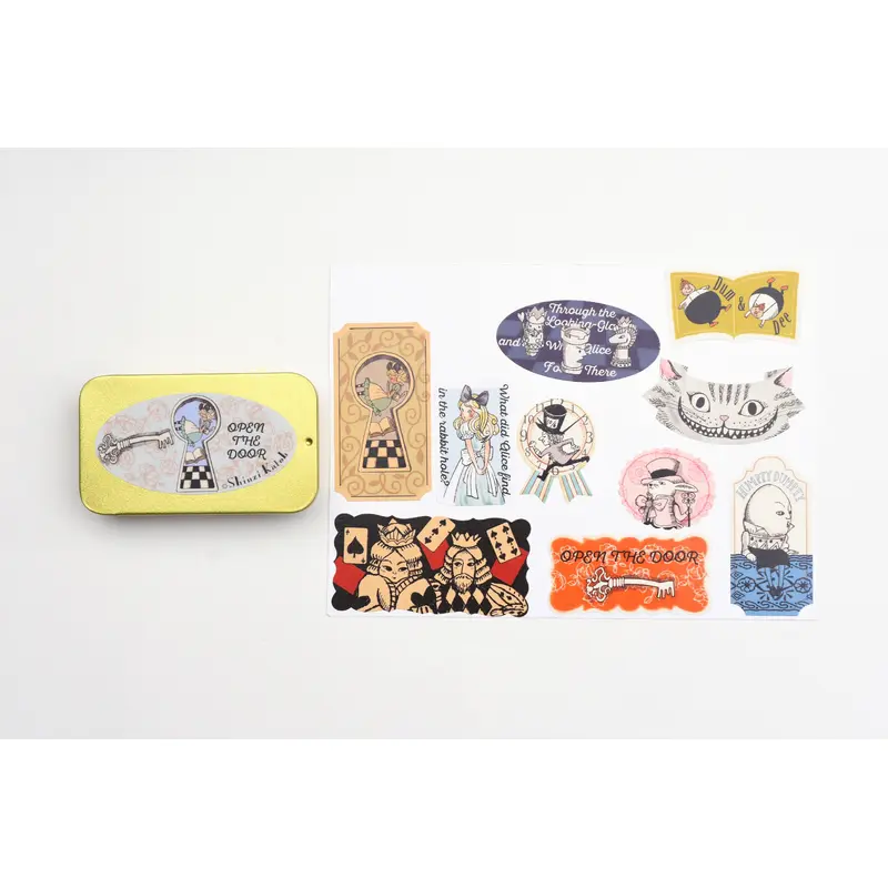SEAL-DO Alice In Wonderland Flake Sticker With Tin Case - Open the Door