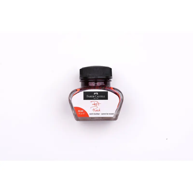 Faber-Castell - Fountain Pen Ink Bottles - Red - 30ml Bottle