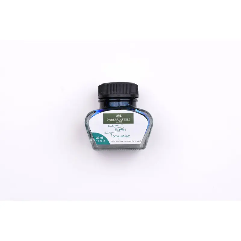 Faber-Castell - Fountain Pen Ink Bottles - Turquoise - 30ml Bottle