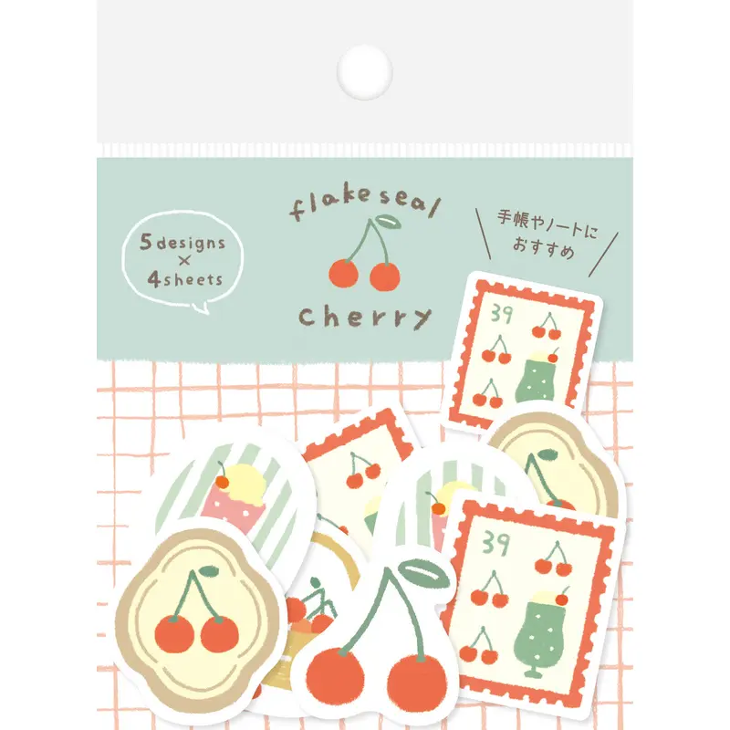 Furukawa Paper Flake Stickers - Fluffy Cherry