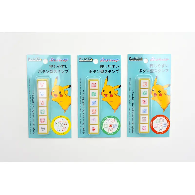 Kodomo No Kao - Pochitto6 Push-button Stamp - Pokemon