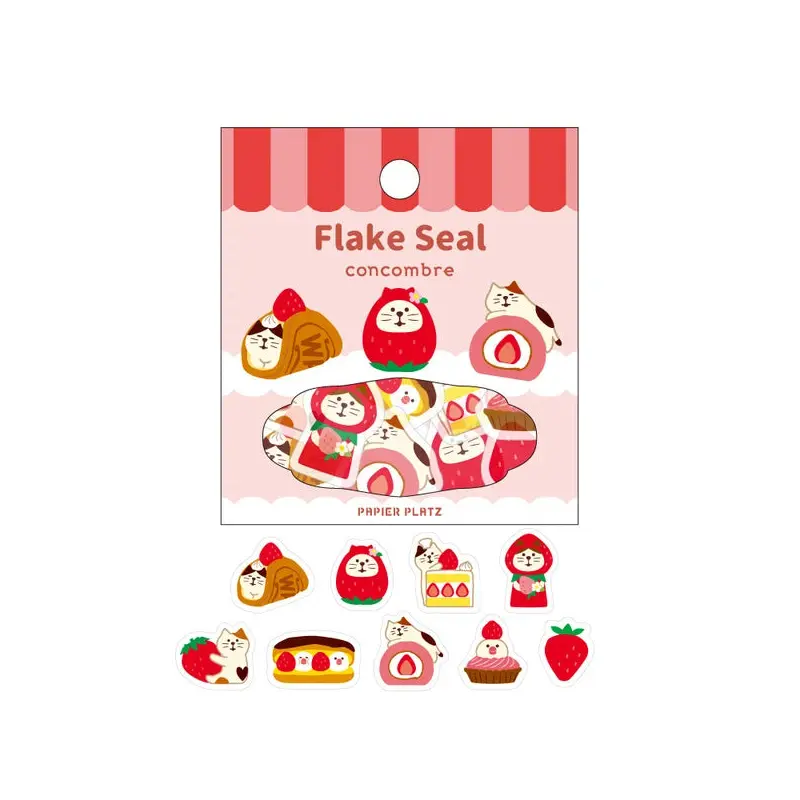 Papier Platz - Concombre Flake Stickers - Strawberry