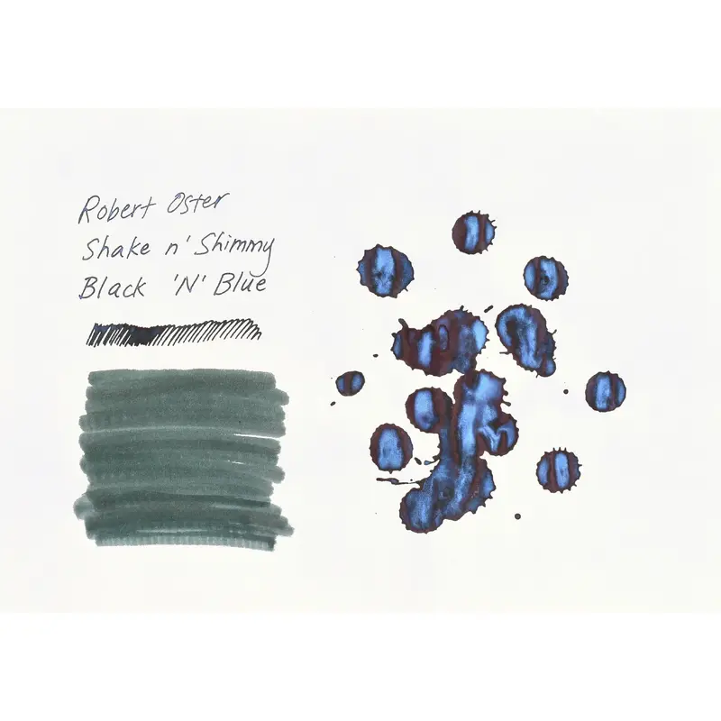 Robert Oster Signature Ink - Shake n' Shimmy - Black'N'Blue - 50ml
