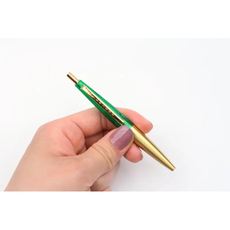Anterique Stationers - Ultra-Low Viscosity Ballpoint Pen - Mini - 0.5mm - Brass Edition