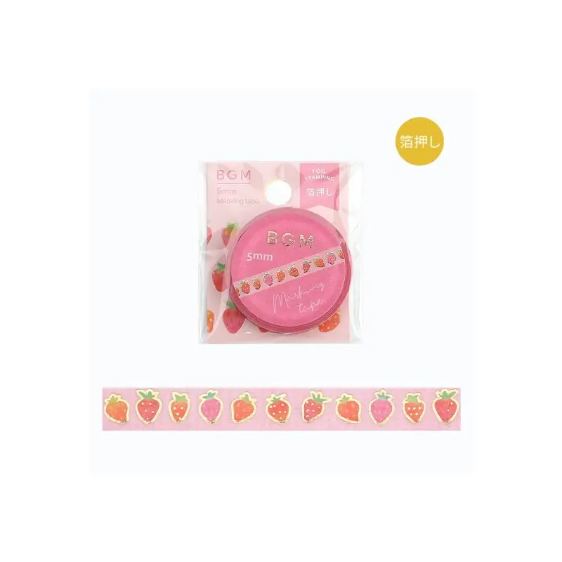 BGM Slim Washi Tape - Strawberry in Love