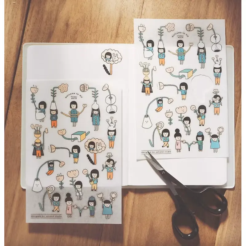 Yohand Studio Print-on Sticker Sheets - Flowers