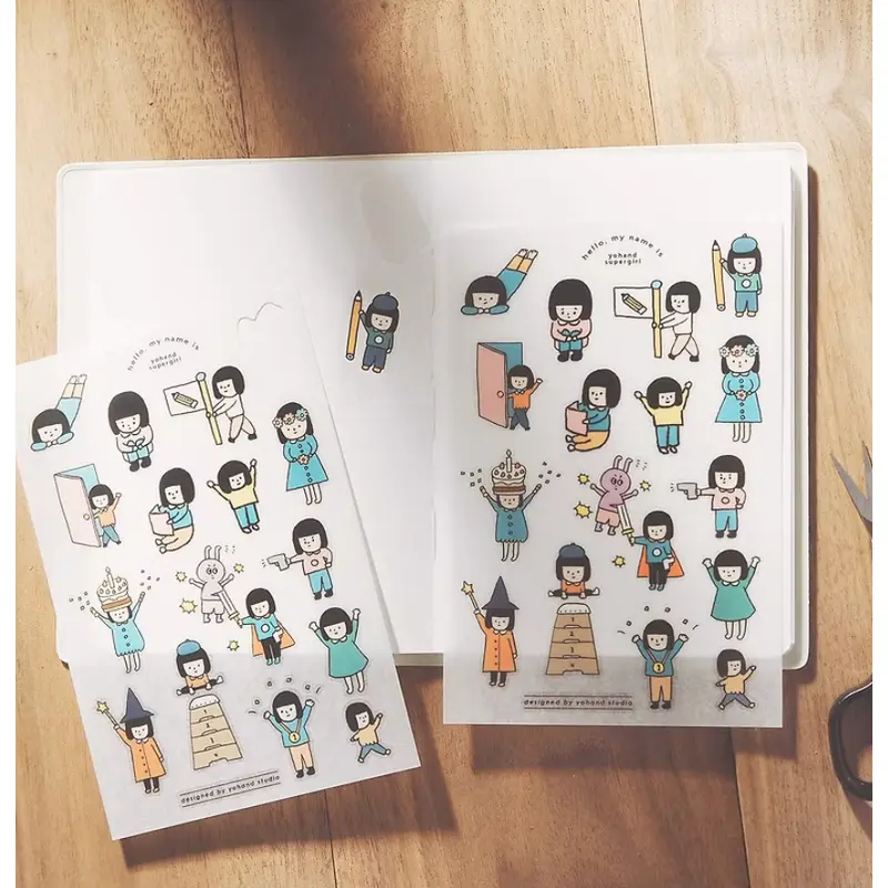 Yohand Studio Print-on Sticker Sheets - Yohand Supergirl