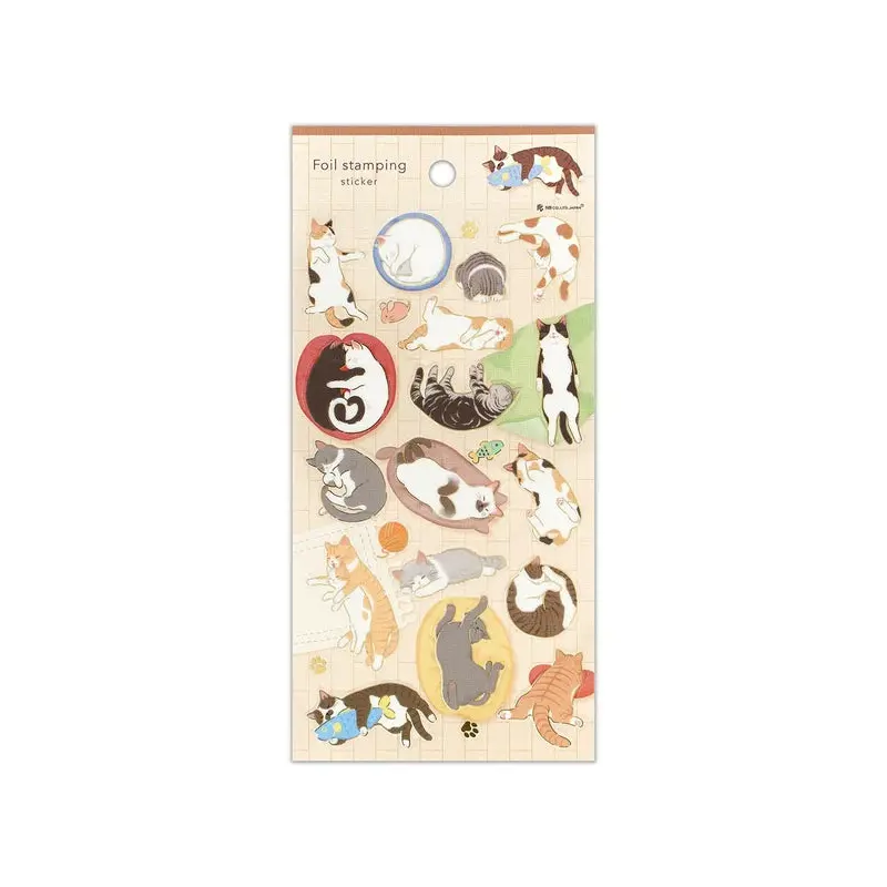 NB - Transparent Sticker Sheet - Rolling Cat