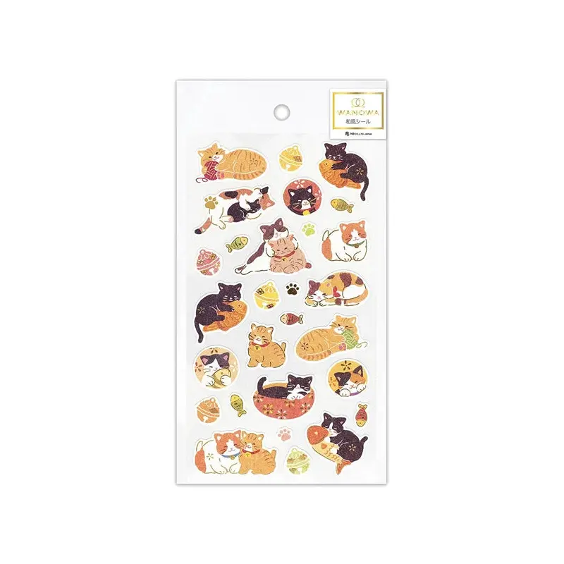NB - WANOWA Sticker Sheet - Japanese Cat