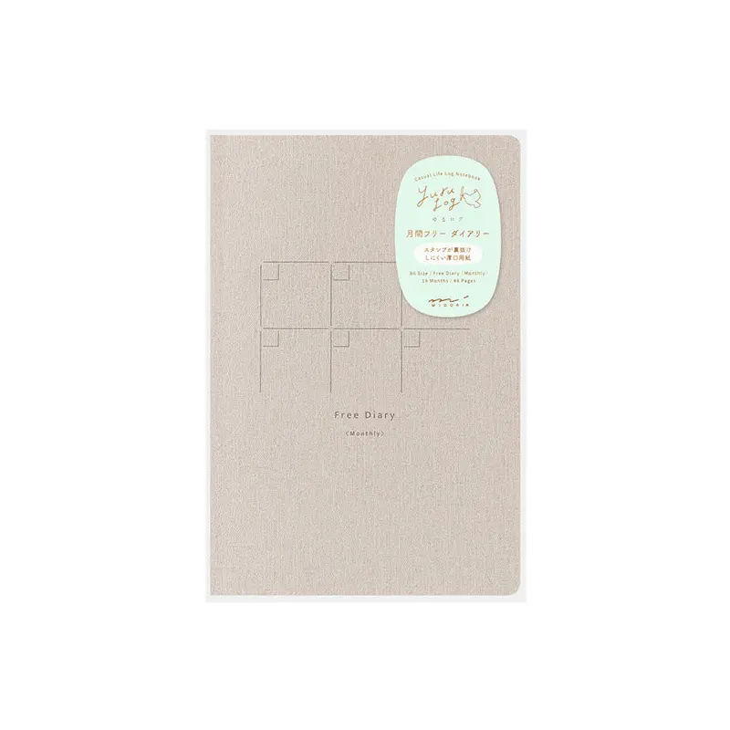Yuru Log Notebook - Monthly Free Diary - B6