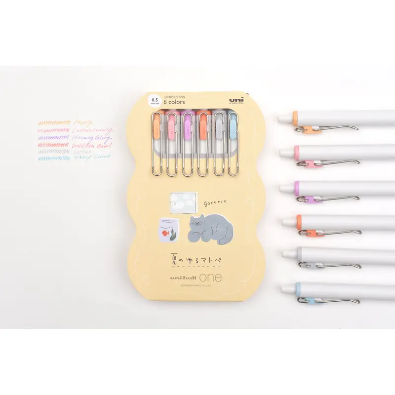 Uni-ball One - Summer Yuru Matope - 0.5mm - Set of 6 - Limited Edition
