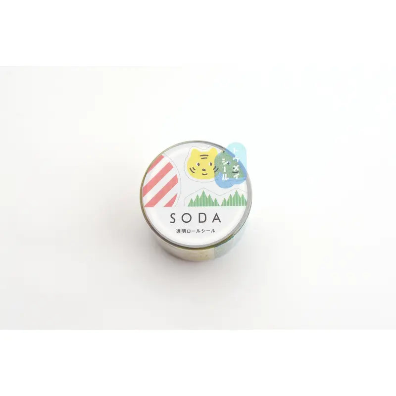 SODA Transparent Masking Tape - Assorted Stickers Roll - 30mm - Variety