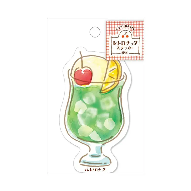 Furukawa Paper Retro-Chic Sticker - Cafe - Melon Cream Soda