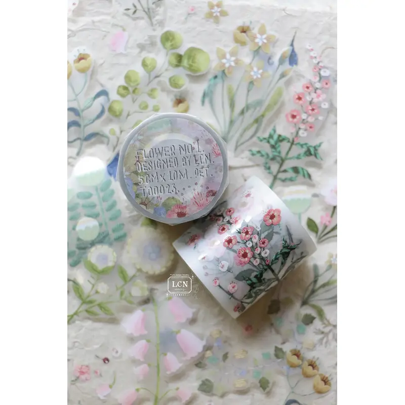 LCN UV Printing Matte PET Tape - Flower No.1