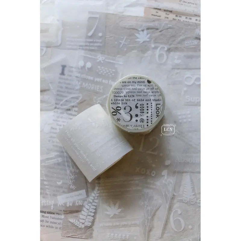 LCN UV Printing Matte PET Tape - This and That - White Ink