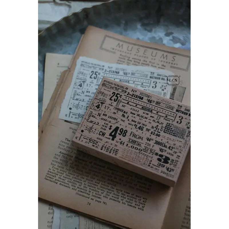 LCN Wooden Rubber Stamp - Ephemera - 43