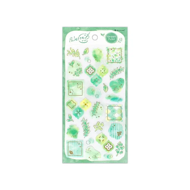 NB - Large Transparent Sticker Sheet - Palette - Leaf