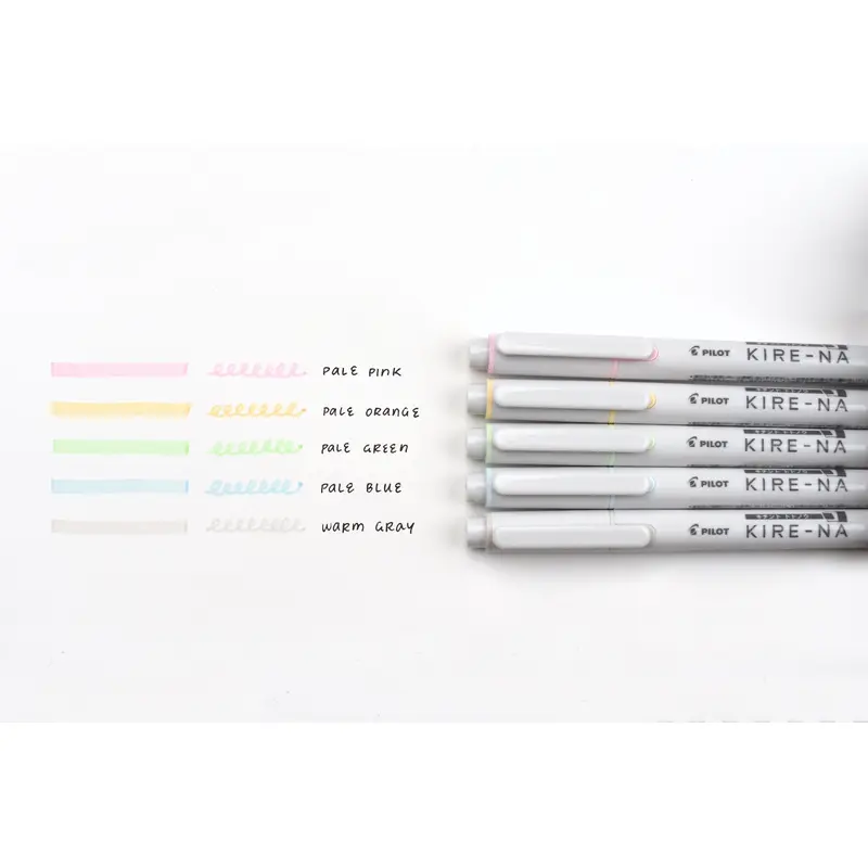 Pilot Kire-Na Dual Tip Highlighter - Pale Colors