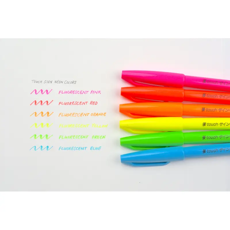 Pentel Touch Brush Sign Pen - Neon Color - Limited Edition