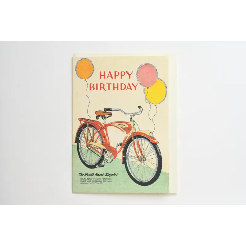 Happy Birthday Bicycle Greeting Card