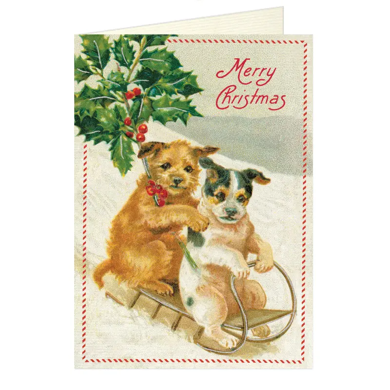 Merry Christmas Dogs - Greeting Card