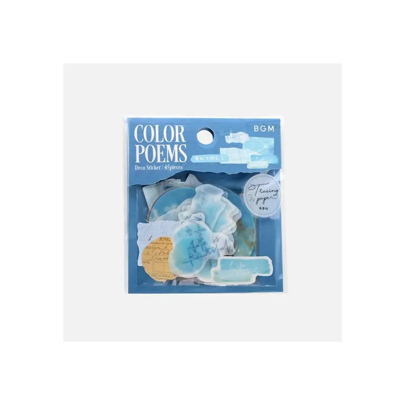 BGM Deco Sticker - Color Poems - Blue
