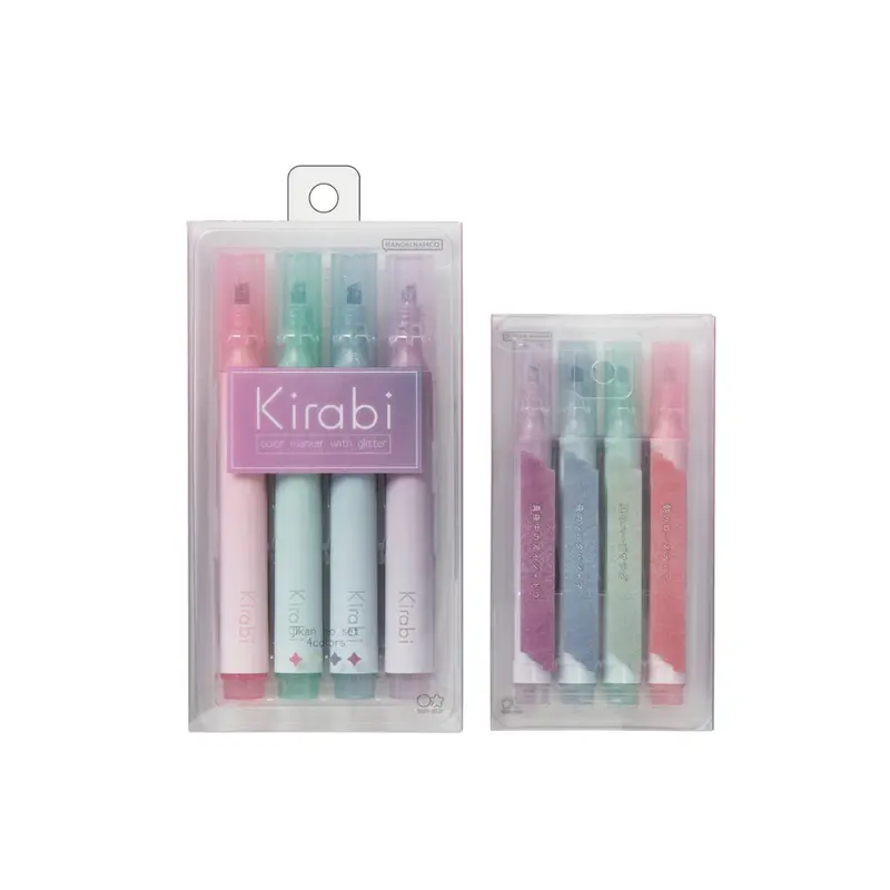 Sun-Star Kirabi Glitter Highlighter Marker Set of 4 - Time Color Set